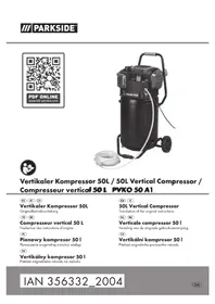 Notice PARKSIDE PVKO 50 A1 Compresseur d'air