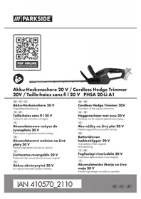 Notice PARKSIDE PHSA 20LI A1 Taille-haies