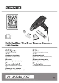Notice PARKSIDE PHLG 2000 E4 Pistolet à air chaud