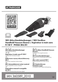 Notice PARKSIDE PHSSA 20LI B1 Aspirateur