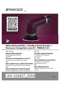 Notice PARKSIDE PMDSA 4 A1 Ponceuse