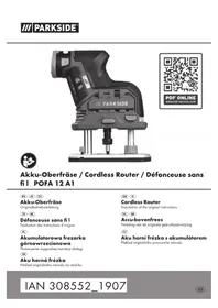 Notice PARKSIDE POFA 12 A1 Fraiseuse