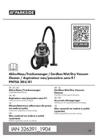 Notice PARKSIDE PNTSA 20LI B1 Aspirateur