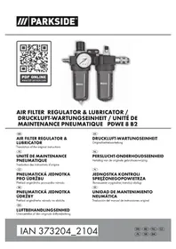 Notice PARKSIDE PDWE 8 B2 Compresseur d'air