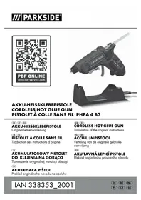 Notice PARKSIDE PHPA 4 B3 Pistolet à colle chaude