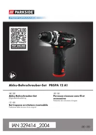 Notice PARKSIDE PBSPA 12 A1 Visseuse