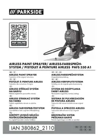 Notice PARKSIDE PAFS 550 A1 Pistolet à peinture