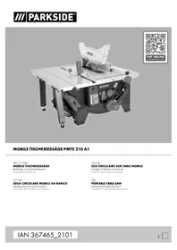 Notice PARKSIDE PMTS 210 A1 Electric saw