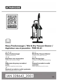 Notice PARKSIDE PWD 25 A1 Aspirateur