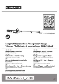 Notice PARKSIDE PHSL 900 A3 Taille-haies