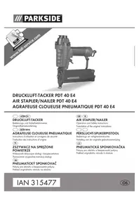 Notice PARKSIDE PDT 40 E4 Agrafeuse électrique