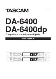 Notice TASCAM DA6400 Enregistreur audio