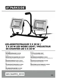 Notice PARKSIDE FCL80121 Iluminación LED