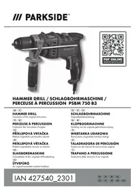 Notice PARKSIDE PSBM 750 B3 Boor