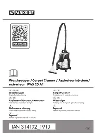 Notice PARKSIDE PWS 20 A1 Aspirateur
