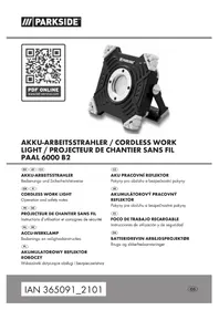 Notice PARKSIDE PAAL 6000 B2 Iluminación LED