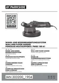 Notice PARKSIDE PWBS 180 A1 Ponceuse