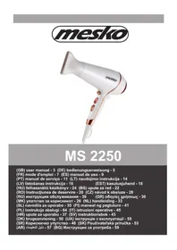 Notice Mesko MS 2250 Suszarka do ubrań