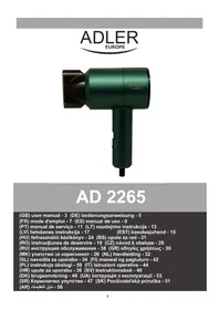 Notice ADLER AD 2265 Secadora de roupa