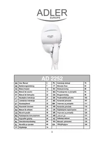 Notice ADLER AD 2252 Secadora de roupa