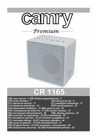 Notice CAMRY CR 1165 Радио