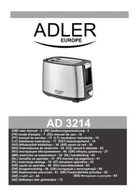 Notice ADLER AD 3214 тостер