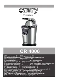 Notice CAMRY CR 4006 Gyümölcsprés