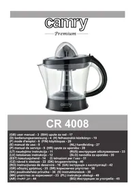 Notice CAMRY CR 4008 Gyümölcsprés