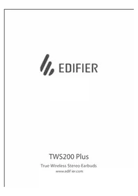 Notice EDIFIER TWS200 PLUS 耳栓