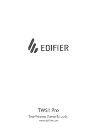 Notice EDIFIER TWS1 PRO 耳栓
