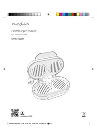 Notice NEDIS KAHM100BK Grille pain