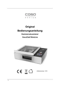 Notice CASO VACUCHEF SLIMLINE Vacuum packaging machines