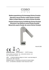 Notice CASO KITCHENECOSTYLE Bilance da cucina