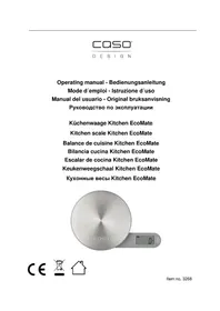 Notice CASO KITCHEN ECOMATE Bilance da cucina