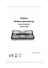 Notice CASO FASTVAC 4008 Vacuum packaging machines