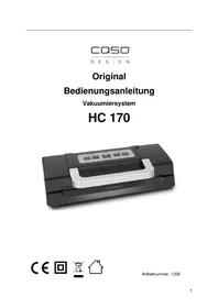Notice CASO HC 170 Vacuum packaging machines