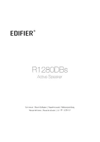 Notice EDIFIER R1280DBS Speaker