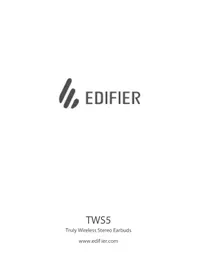 Notice EDIFIER TWS5 耳栓