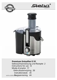 Notice STEBA E 91 Juicemaskine