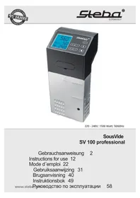 Notice STEBA SV 100 PROFESSIONAL Vakuummaskin