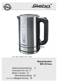 Notice STEBA WK 20 Wasserkocher