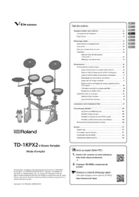 Notice ROLAND TD1KPX2 Tambour ordinateur