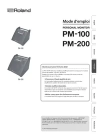 Notice ROLAND PM200 Haut-parleur