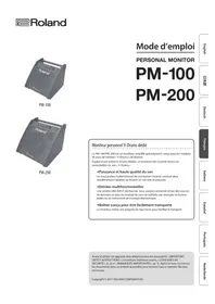 Notice ROLAND PM100 Tambour ordinateur