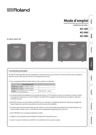 Notice ROLAND KC400 Recepteur