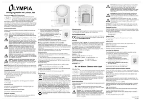 Notice OLYMPIA BL 100 Caméra de surveillance