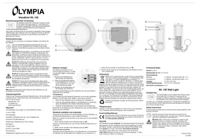 Notice OLYMPIA WL 100 Caméra de surveillance