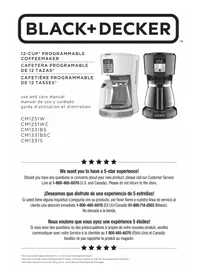 Notice BLACK & DECKER CM1251W Coffee machine