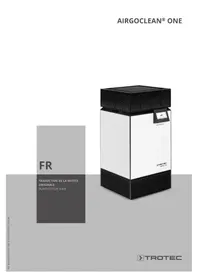 Notice TROTEC AIRGOCLEAN ONE Purificateur d'air