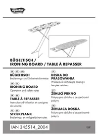 Notice AQUAPUR HG06901 Strijkplank